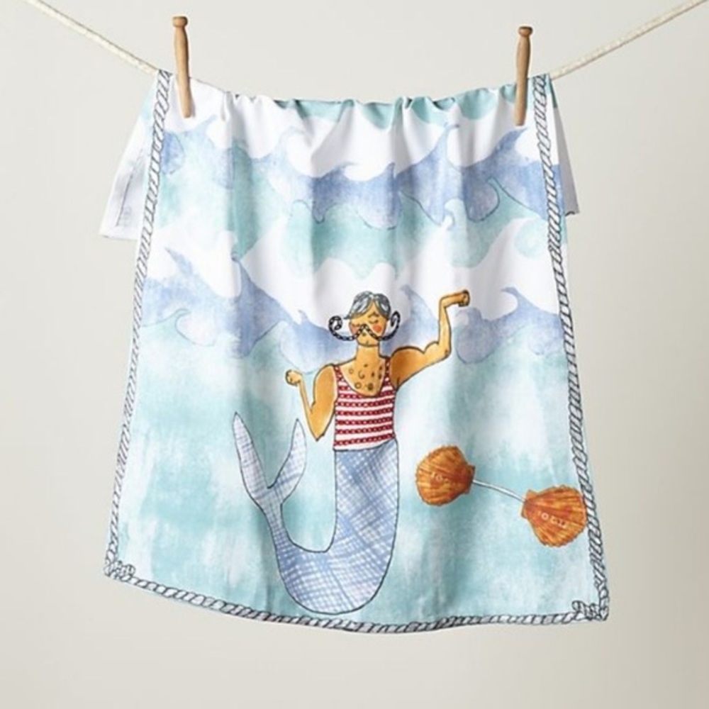 Anthropologie Merman Dish Towel
